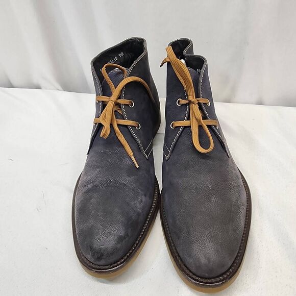 DONALD J PLINER Elio Navy Suede Chukka Ankle Boots Made in Italy Sz 9.5 Lace-Up - Picture 7 of 7